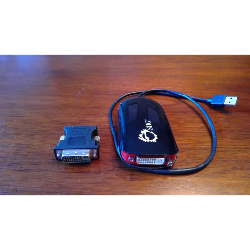 SIIG USB to DVI/VGA Multi Monitor Video Adapter JU-DV0211-S1 WITH ORIGINAL BOX